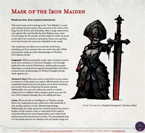 The cursed iron maiden